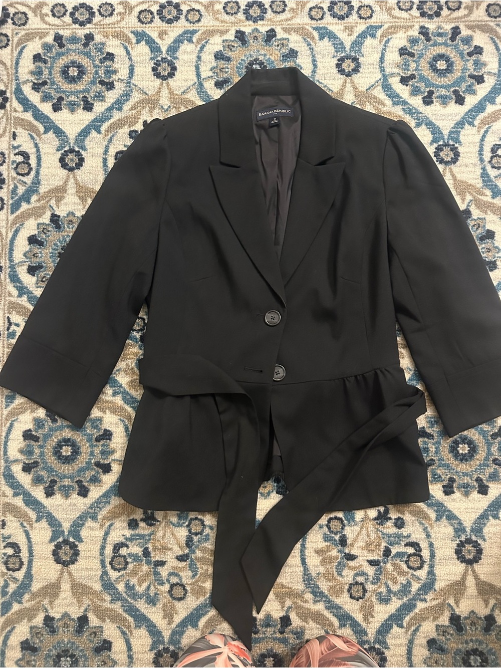 Banana Republic Black Belted Blazer Size 10